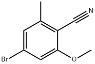 4-bromo-2-methoxy-6-methylbenzonitrile Struktur