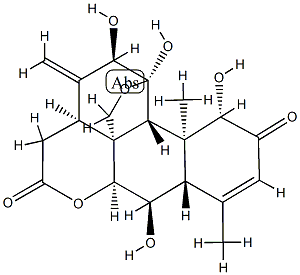 (11R)-11,20-Epoxy-1β,6α,11,12α-tetrahydroxypicrasa-3,13(21)-diene-2,16-dione Struktur