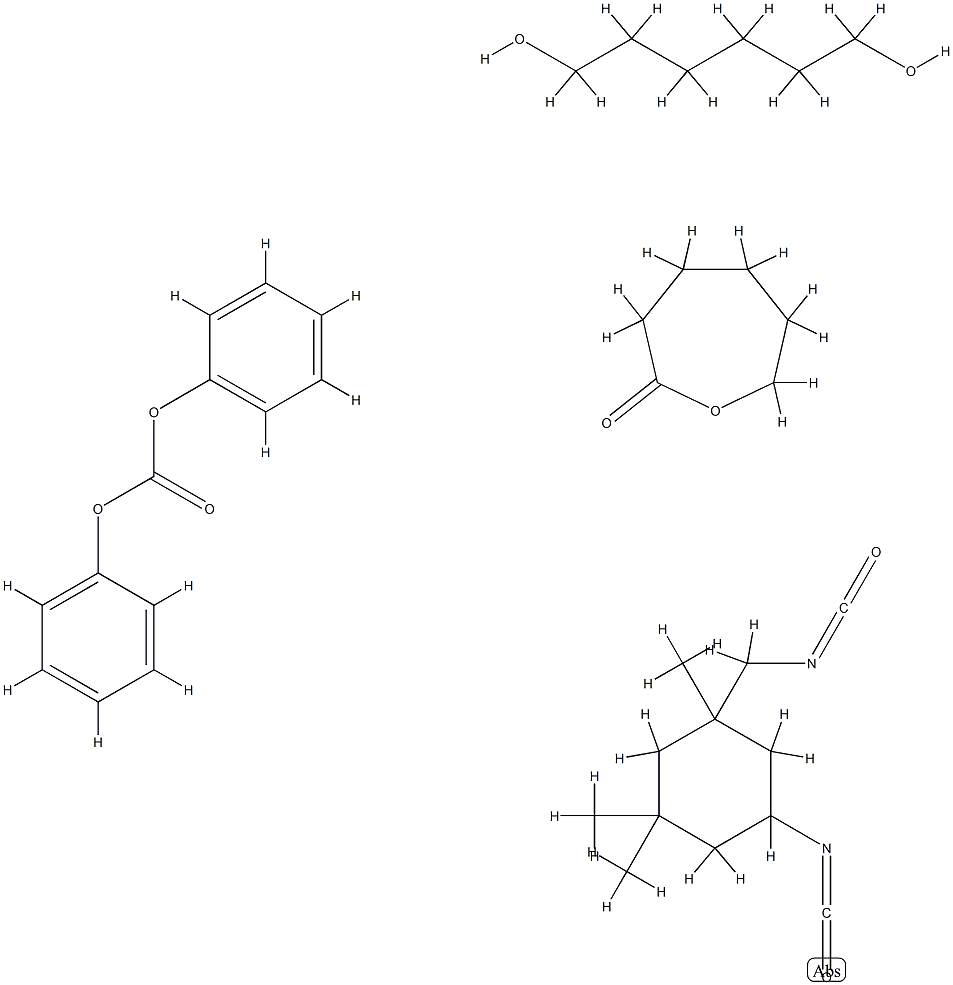 Carbonic acid, diphenyl ester, polymer with 1,6-hexanediol, 5-isocyanato-1-(isocyanatomethyl)-1,3,3-trimethylcyclohexane and 2-oxepanone Struktur