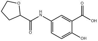 2-hydroxy-5-[(tetrahydrofuran-2-ylcarbonyl)amino]benzoic acid Struktur