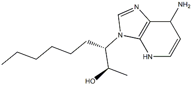 9-(2-hydroxy-3-nonyl)-1-deazaadenine Struktur