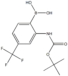 2-(tert-butoxycarbonylamino)-4-(trifluoromethyl)phenylboronic acid Struktur