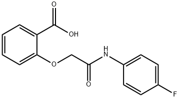 2-{[(4-fluorophenyl)carbamoyl]methoxy}benzoic acid Struktur