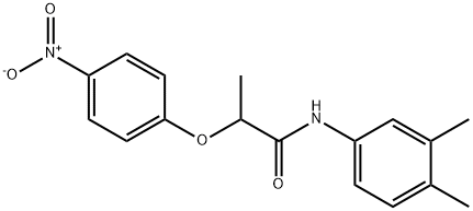 N-(3,4-dimethylphenyl)-2-(4-nitrophenoxy)propanamide Struktur