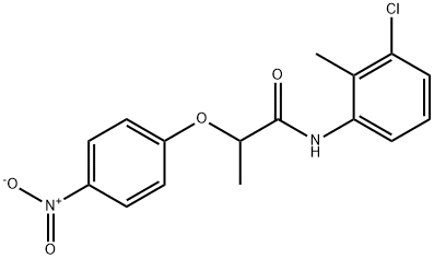 N-(3-chloro-2-methylphenyl)-2-(4-nitrophenoxy)propanamide Struktur