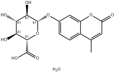 4-メチルウンベリフェリルβ-D-グルクロニド水和物 化學(xué)構(gòu)造式