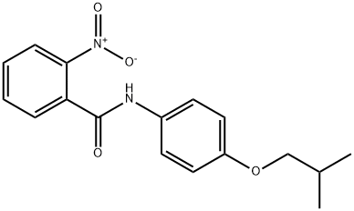 N-(4-isobutoxyphenyl)-2-nitrobenzamide Struktur