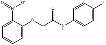 N-(4-fluorophenyl)-2-(2-nitrophenoxy)propanamide Struktur