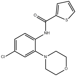 N-[4-chloro-2-(4-morpholinyl)phenyl]-2-thiophenecarboxamide Struktur