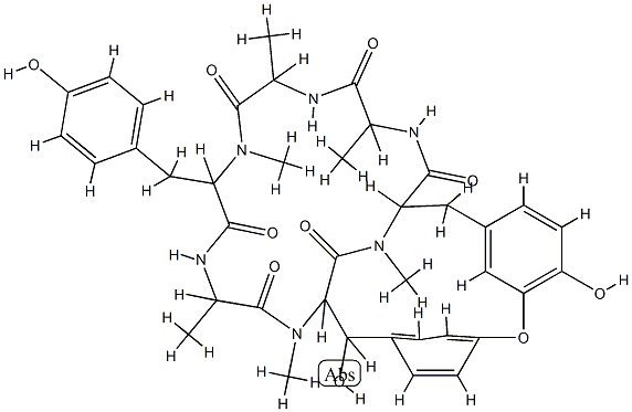 O-desmethylbouvardin Struktur