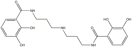 N(1),N(7)-bis(2,3-dihydroxybenzoyl)norspermidine Struktur