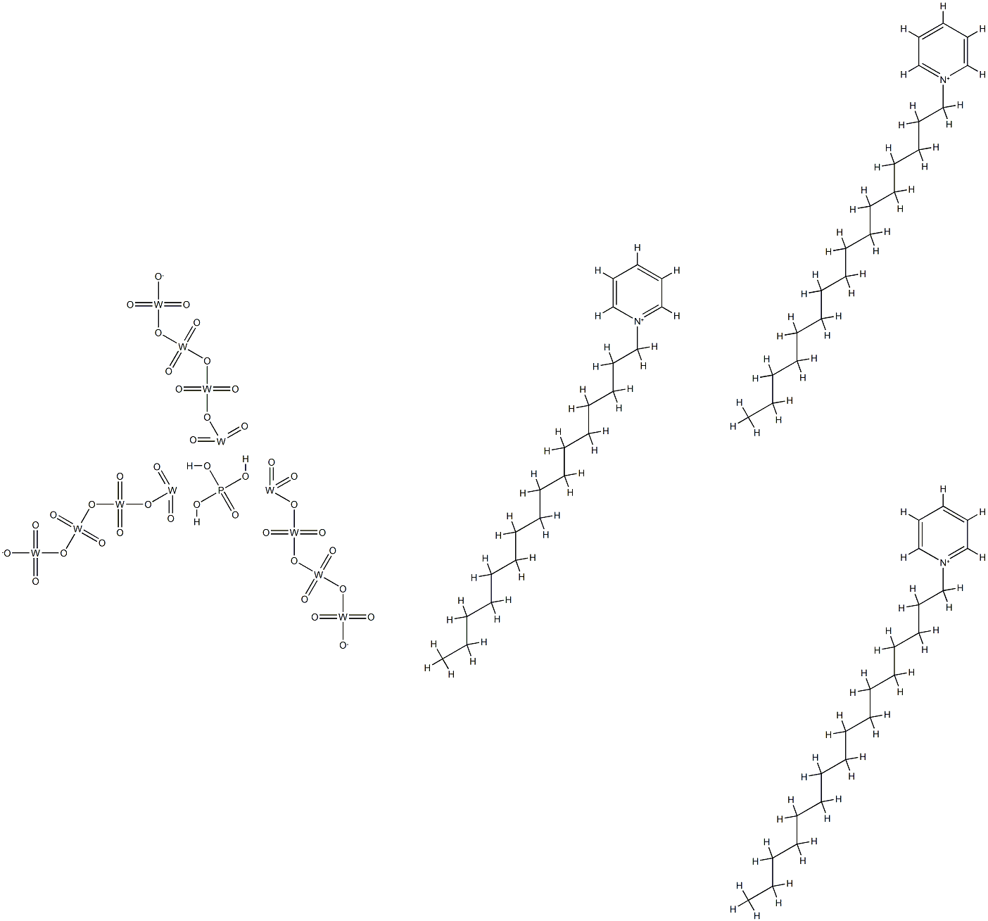 TRICETYLPYRIDINIUM 12-TUNGSTOPHOSPHATE) Struktur