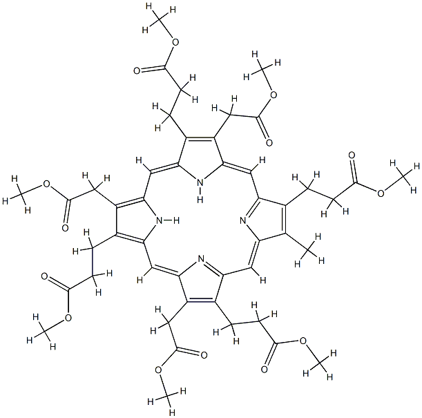 HEPTACARBOXYLPORPHYRIN I HEPTAMETHYL ESTER Struktur