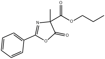 4-Oxazolecarboxylic  acid,  4,5-dihydro-4-methyl-5-oxo-2-phenyl-,  propyl  ester Struktur