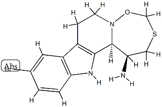 (1S)-10-Bromo-1,2,7,8,13,13bβ-hexahydro[1,6,2]oxathiazepino[2',3':1,2]pyrido[3,4-b]indol-1α-amine Struktur