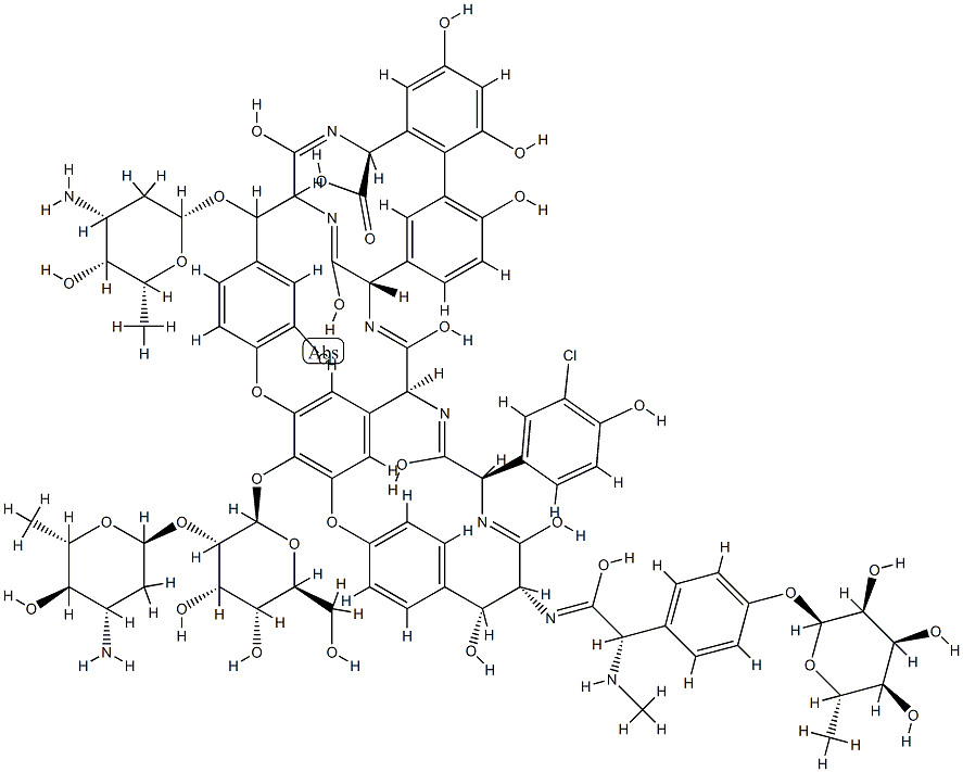 49-Chloro-7-O-de(α-D-mannopyranosyl)avoparcin α Struktur