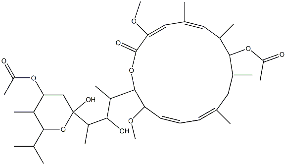 7-O,21-O-Diacetyl-21-O-de(3-carboxy-1-oxo-2-propenyl)-2-demethyl-2-methoxy-24-methylhygrolidin Struktur