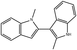 N,2'-Dimethyl-2,3'-bi-indolyl Struktur