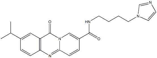 N-(4-1H-imidazol-1-yl)butyl-2-(1-methylethyl)-11-oxo-11H-pyrido(2,1b)quinazoline-8-carboxamide Struktur