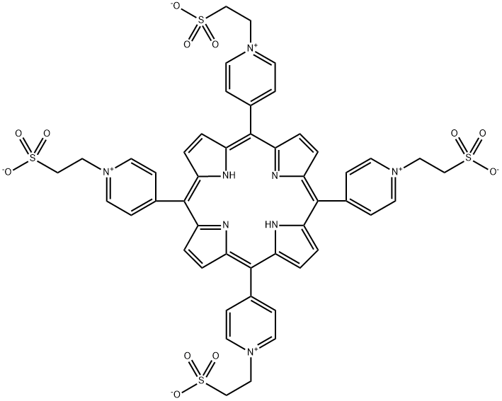 5,10,15,20-tetra(4-N-sulfoethylpyridinim)porphyrin Struktur