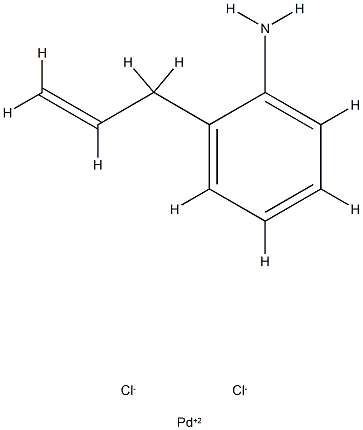 PALLADIUM,DICHLORO(2-((2,3-ETA)-2-PROPENYL)BENZENEAMINE-N)- Struktur