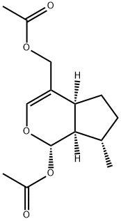 (1S)-1α-(Acetoxy)-1,4aα,5,6,7,7aα-hexahydro-7α-methylcyclopenta[c]pyran-4-methanol acetate Struktur