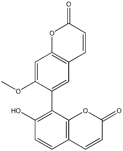 7'-Hydroxy-7-methoxy-6,8'-bi[2H-1-benzopyran]-2,2'-dione Struktur