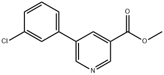 methyl 5-(3-chlorophenyl)pyridine-3-carboxylate Struktur