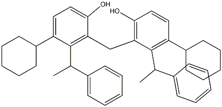 Methylene-bis(α-methylbenzyl-cyclohexylphenol) Struktur