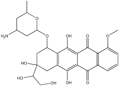 4'-deoxydoxorubicinol Struktur