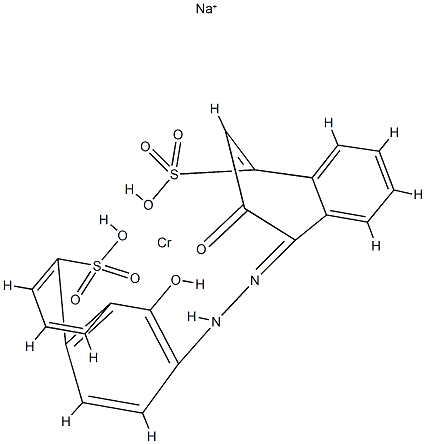 sodium [3-hydroxy-4-[(1-hydroxy-5-sulpho-2-naphthyl)azo]naphthalene-1-sulphonato(4-)]chromate(1-) Struktur