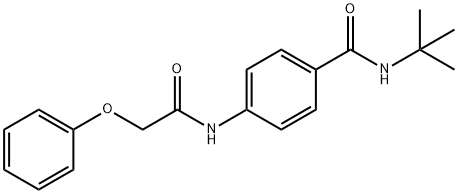 N-(tert-butyl)-4-[(2-phenoxyacetyl)amino]benzamide Struktur