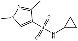 N-Cyclopropyl-1,3-dimethyl-1H-pyrazole-4-sulfonamide Struktur