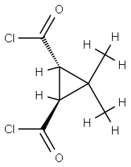 1,2-Cyclopropanedicarbonyldichloride,3,3-dimethyl-,trans-(9CI) Struktur