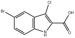 5-bromo-3-chloro-1H-indole-2-carboxylic acid Struktur