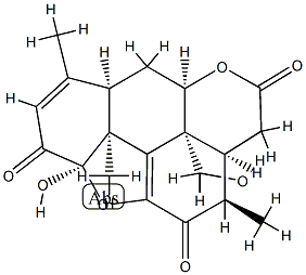 (1R,5β)-1,11-Epoxy-1,20-dihydroxypicrasa-3,9(11)-diene-2,12,16-trione Struktur