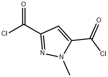 1H-Pyrazole-3,5-dicarbonyl dichloride, 1-methyl- (9CI) Struktur