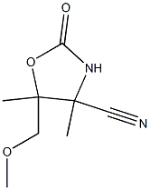 4-Oxazolidinecarbonitrile,5-(methoxymethyl)-4,5-dimethyl-2-oxo-(7CI) Struktur