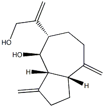 (3aR,8aβ)-Decahydro-4β-hydroxy-β,3,8-tris(methylene)-5α-azuleneethanol Struktur