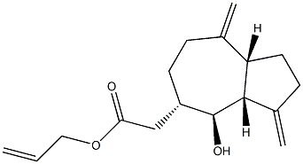 (3aR,8aβ)-Decahydro-4β-hydroxy-β,3,8-tris(methylene)-5α-azuleneethanol α-acetate Struktur