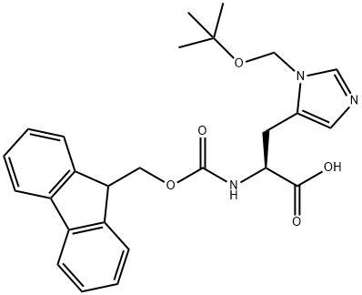 FMOC-HIS(BUM)-OH Struktur