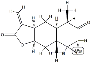 (1aR,3aβ,4aβ,7aβ,8bα)-3a,4,4a,5,6,7a,8,8b-Octahydro-3α,8aα-dimethyl-5-methyleneoxireno[7,8]naphtho[2,3-b]furan-2,6(1aαH,3H)-dione Struktur