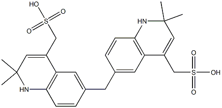 6,6'-methylenebis(2,2-dimethyl-4-methanesulfonic acid-1,2-dihydroquinoline) Struktur