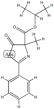 4-Oxazolecarboxylic  acid,  4,5-dihydro-4-methyl-5-oxo-2-phenyl-,  1-methylethyl  ester Struktur