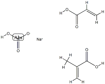 2-Methyl-2-propenoic acid telomer with 2-propenoic acid and sodium hydrogen sulfite, sodium salt Struktur