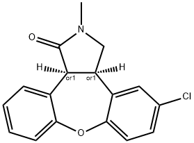 (3aR,12bS)-rel-5-Chloro-2,3,3a,12b-tetrahydro-2-methyl-1H-dibenz[2,3:6,7]oxepino[4,5-c]pyrrol-1-one Struktur