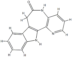 Pyrido[3,2:2,3]azepino[4,5-b]indol-6(5H)-one,  7,12-dihydro- Struktur