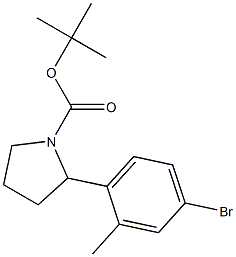 tert-butyl 2-(4-bromo-2-methylphenyl)pyrrolidine-1-carboxylate Struktur