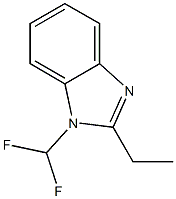 1H-Benzimidazole,1-(difluoromethyl)-2-ethyl-(9CI) Struktur