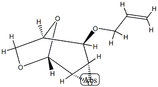 beta-D-Mannopyranose, 1,6:2,3-dianhydro-4-O-2-propenyl- (9CI) Struktur